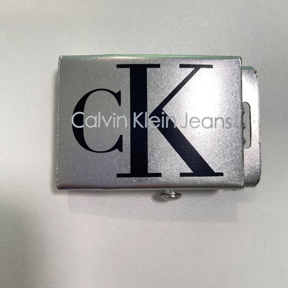 Calvin Klein Jeans Silver Belt Buckle Replacement With CK Logo Metal Design Dura - Picture 9 of 16